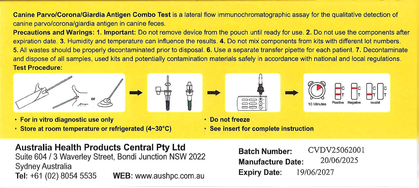 Anymal Canine Parvo/Corona/Giardia Antigen Combo Test