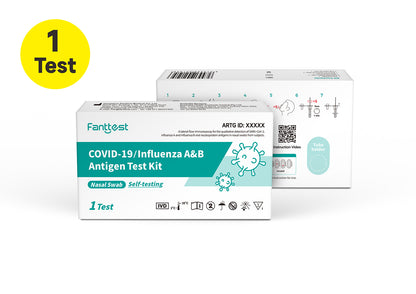 Fanttest Covid-19 / Influenza A & B Antigen Test Kit 1/5 Test