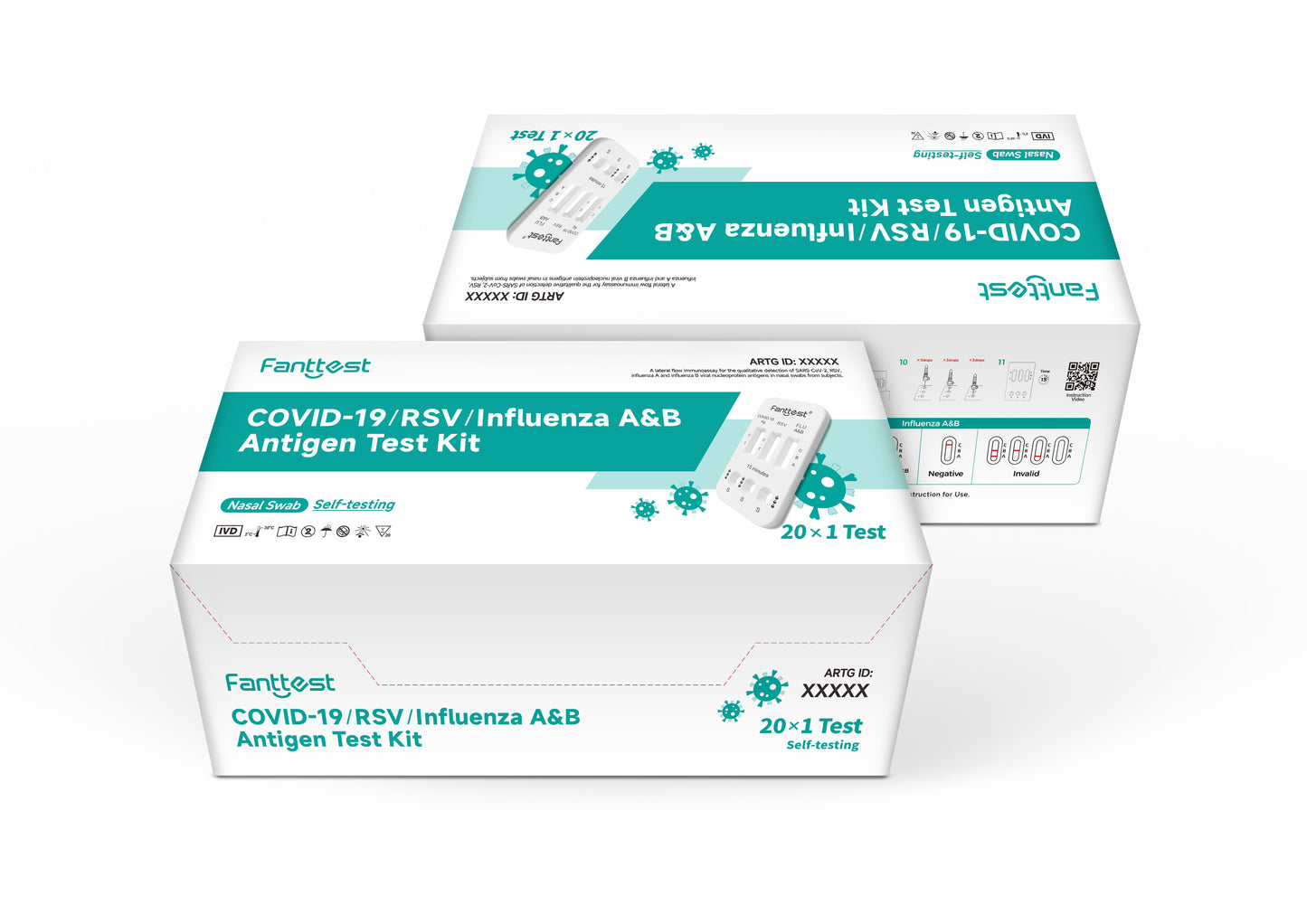 Fanttest Covid-19/RSV/Influenza A&B Antigen Test Kit 1/5 Test