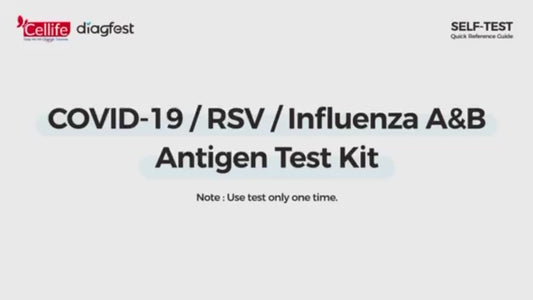 Cellife Diagfest Covid-19/RSV/Influenza A&B Antigen Test Kit  1/5/20/25 Pack