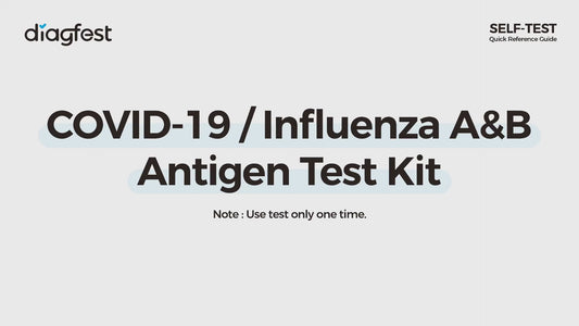 Diagfest Covid-19 / Influenza A & B Antigen Test Kit 1/5/20/25 Pack
