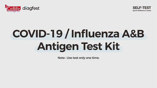Cellife Diagfest Covid-19 / Influenza A & B Antigen Test Kit 1/5/20/25 Pack